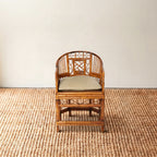 Vintage Chinese Chippendale Bamboo Chair