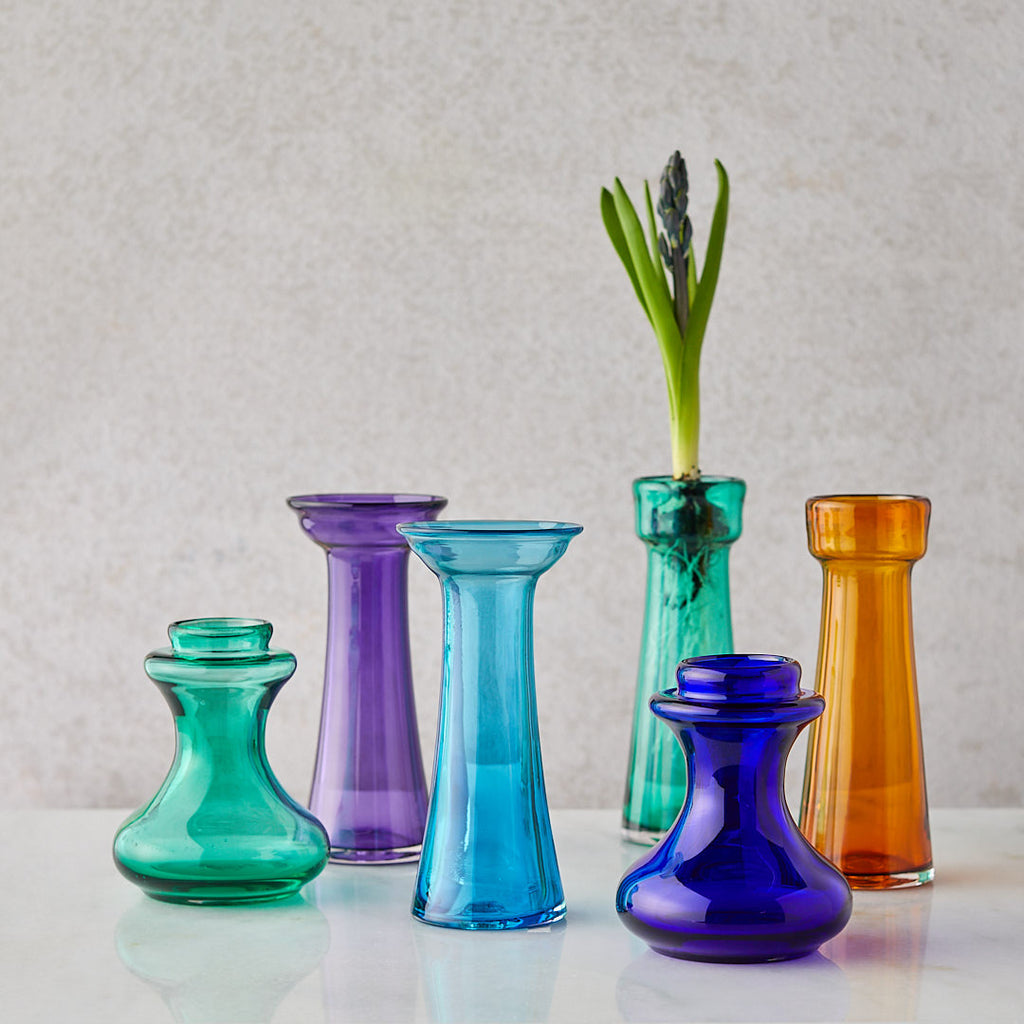 Hand Blown Bulb Vase in Rose, Round