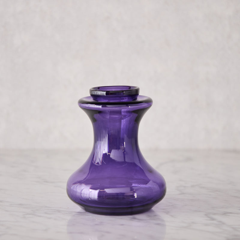 Hand Blown Bulb Vase in Amethyst, Round