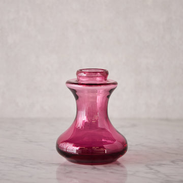 Hand Blown Bulb Vase in Rose, Round