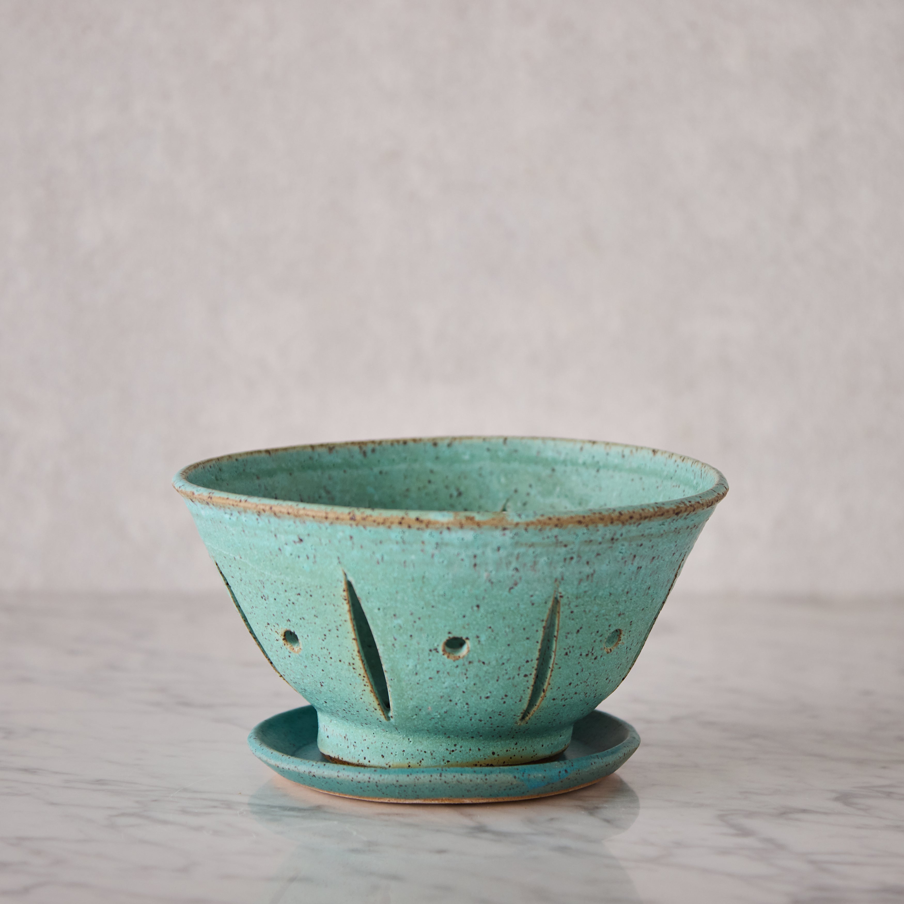Hand Thrown Berry Bowl, Seafoam Green