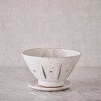Hand Thrown Berry Bowl, White Speckled