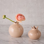 Glazed Terracotta Pomegranate, Small Bisque