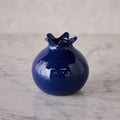 Glazed Terracotta Pomegranate, Large Blue