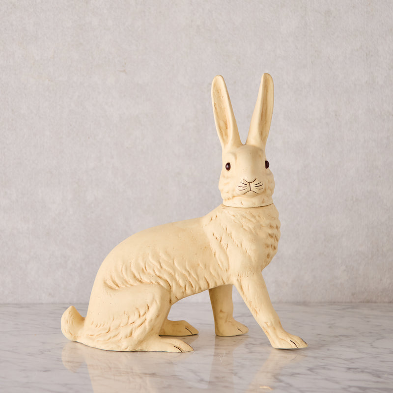 Ino Schaller Papier-Mâché Bunny, Extra Large Cream