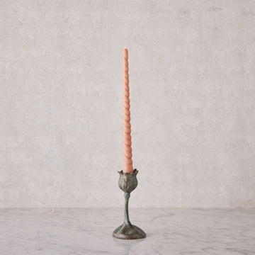 Small Bronze Poppy Candle Holder