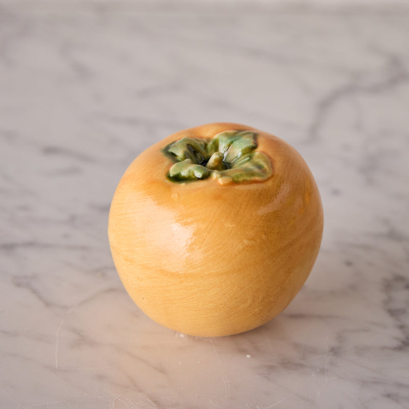 Hand Enameled Ceramic Persimmon