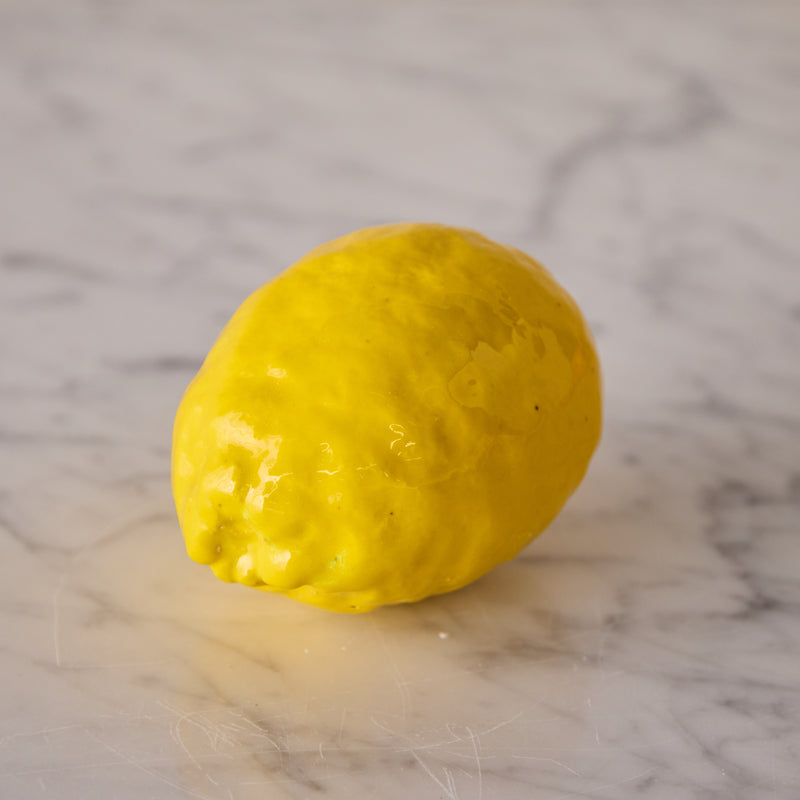 Hand Enameled Ceramic Lemon