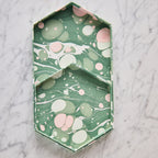 Marbled Hexagonal Tray Set, Green
