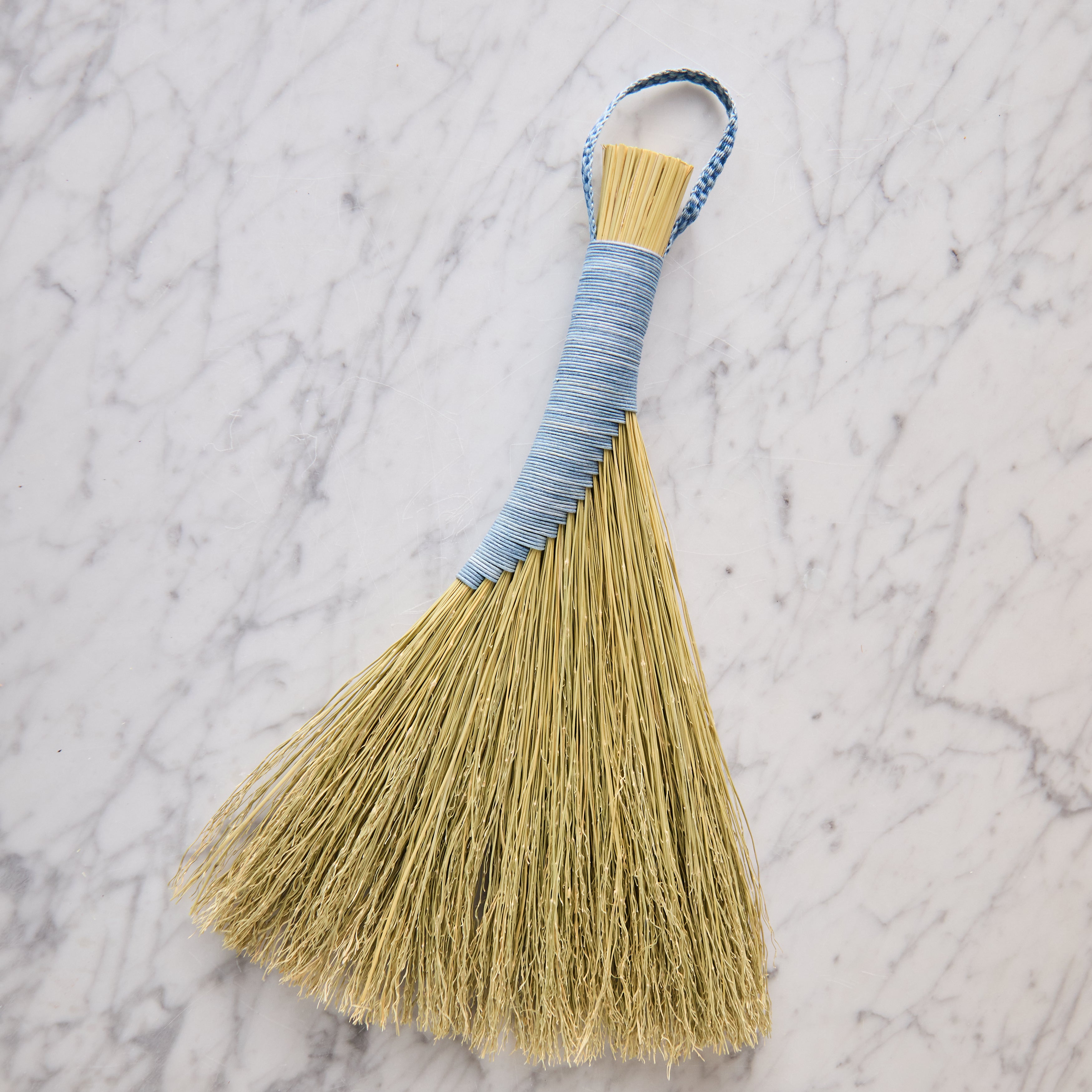 Turkey Wing Hand Broom, Blue