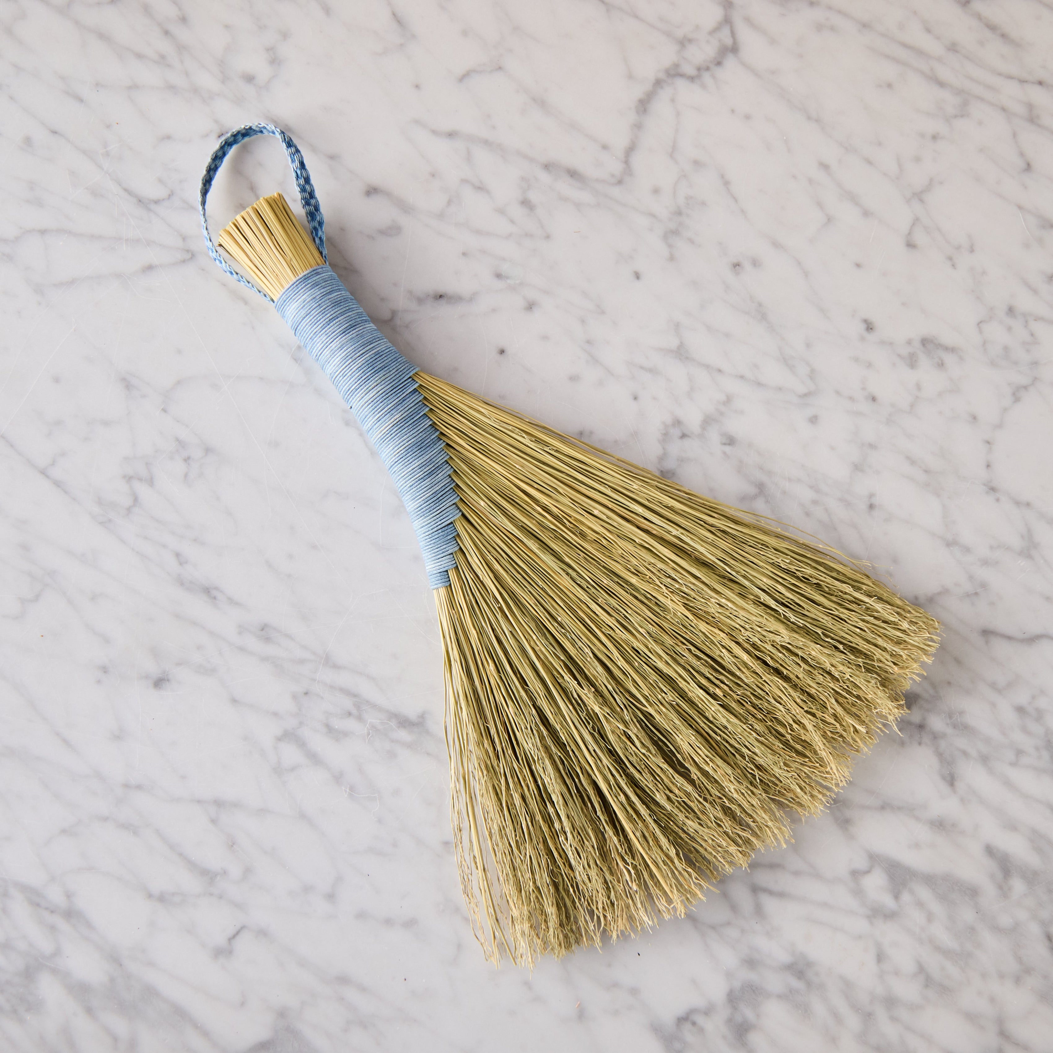 Turkey Wing Hand Broom, Blue