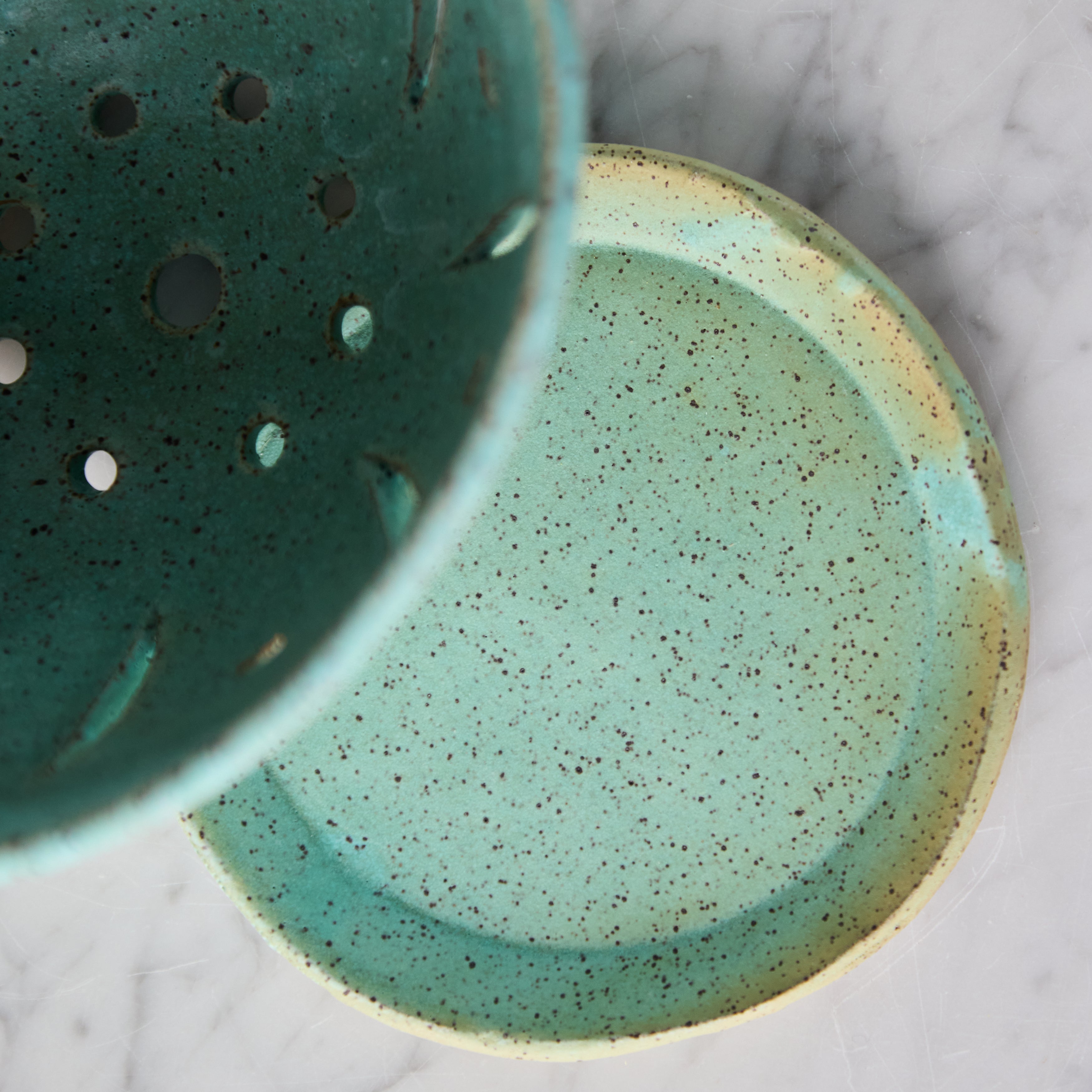Hand Thrown Berry Bowl, Seafoam Green
