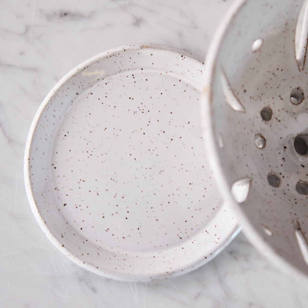 Hand Thrown Berry Bowl, White Speckled