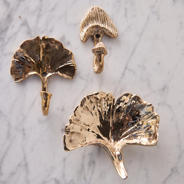 High Polished Bronze Ginkgo Dish