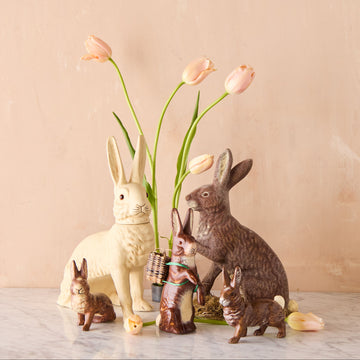 Ino Schaller Papier-Mâché Brown Walking Bunny