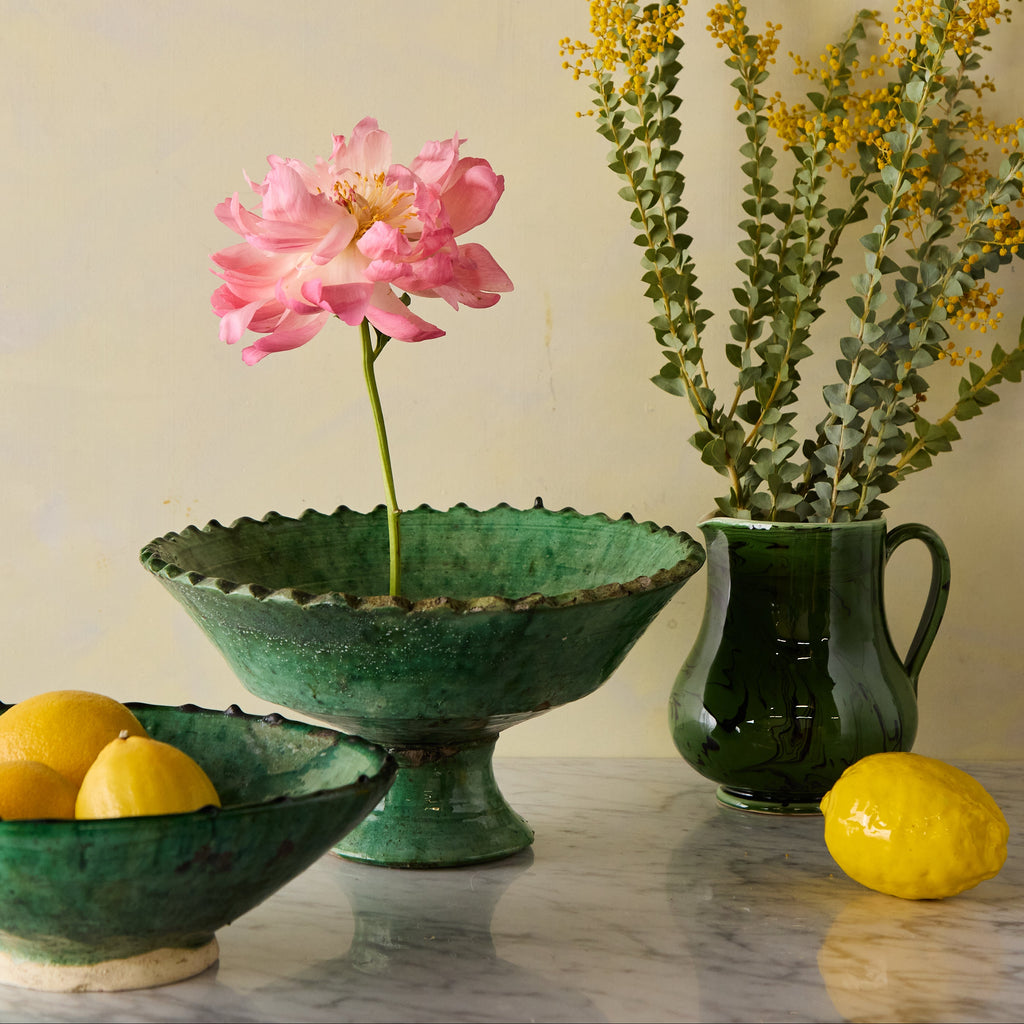 Large Tamegroute Fruit Bowl, Green