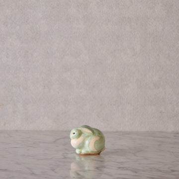 Small Bunny, Seafoam with White