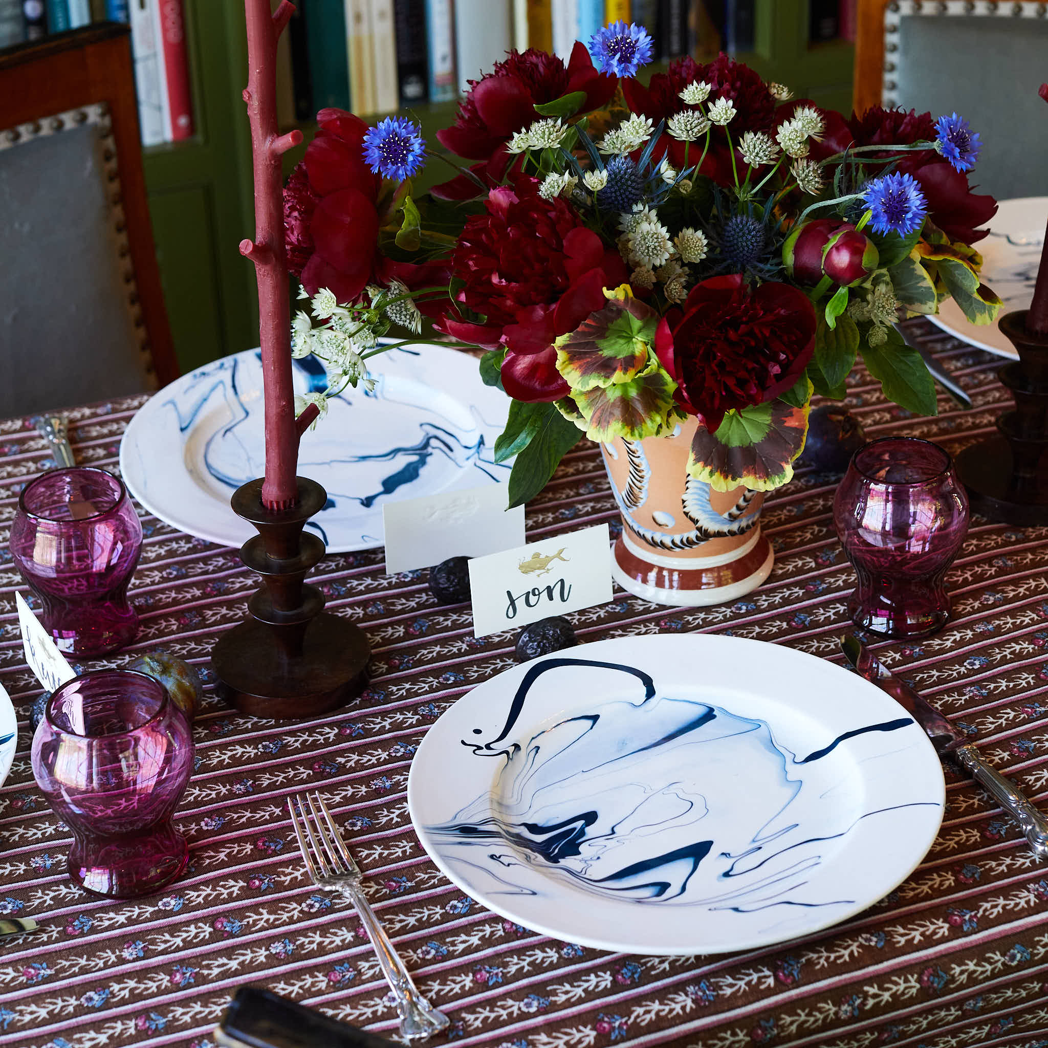 Lisa Fine "Nicobar" Tablecloth, Nutmeg