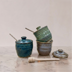 Ceramic Honey Jars, Multiple Colors