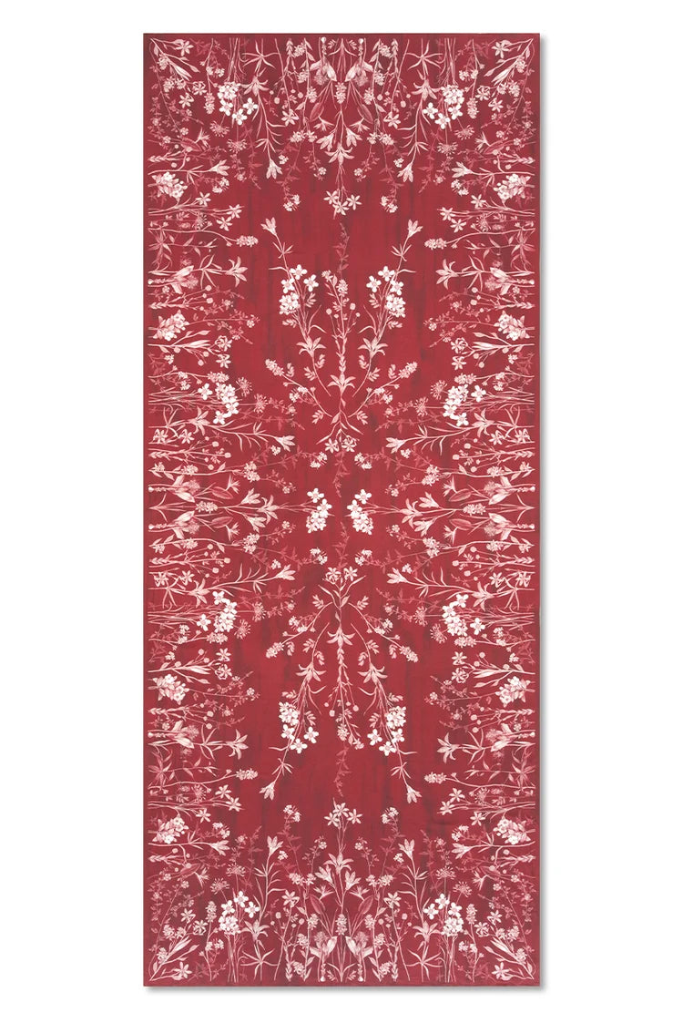 Summerill & Bishop 'African Flower' Linen Tablecloth in Red