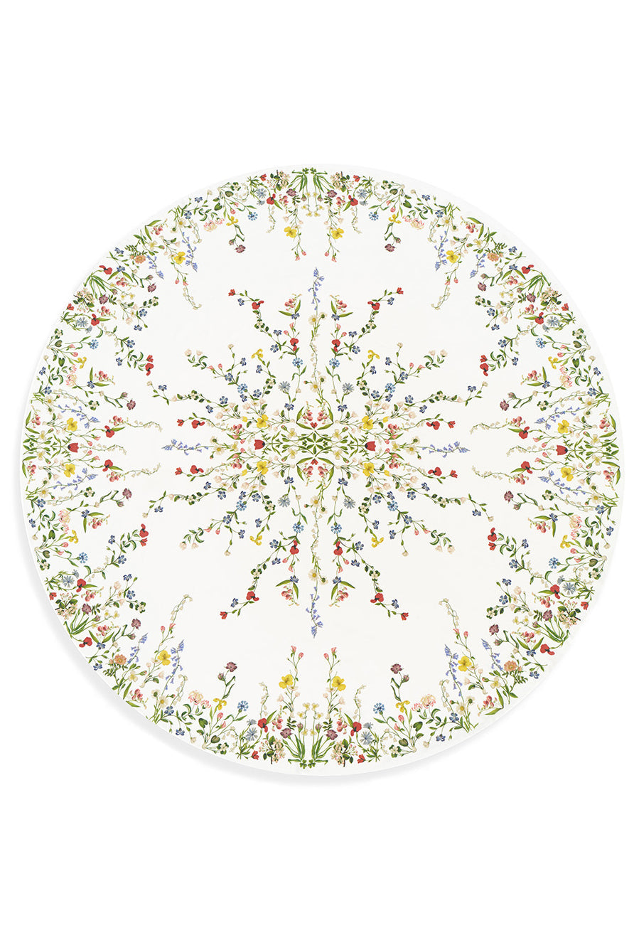 Summerill & Bishop x John Derian Botanical Wildflower Round Linen Tablecloth