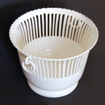 French Earthenware Openwork Cachepot with Handles