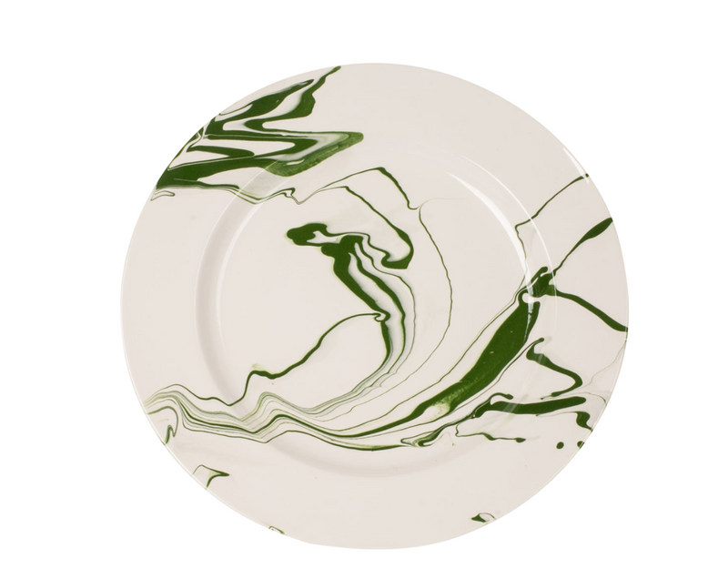 Christopher Spitzmiller Marble Dinner Plate, Dark Green