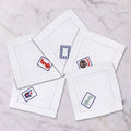 Set of Five Mahjong Cocktail Napkins