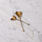 Antique Brass Botanical Petite Servers, Set of 2