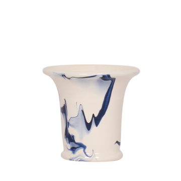 Christopher Spitzmiller Marbled Cachepot, Blue