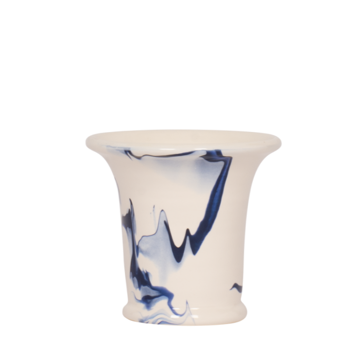 Christopher Spitzmiller Marbled Cachepot, Blue