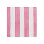 Summerill & Bishop Stripe in White & Rose Pink Linen Napkins