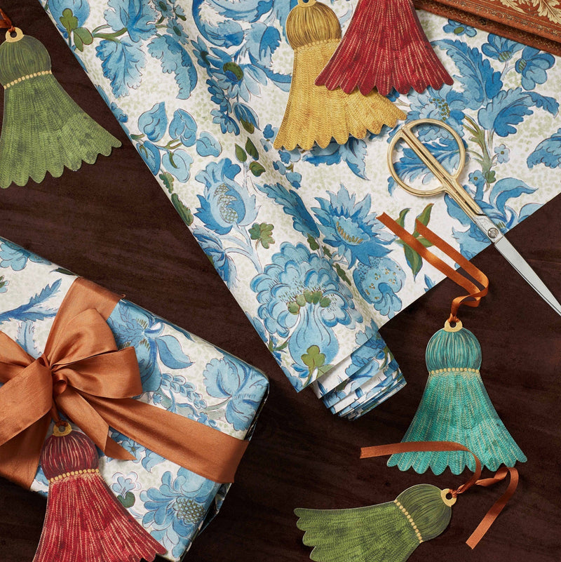 Set of 8 Holiday Gift Tags, Christmas Tassel