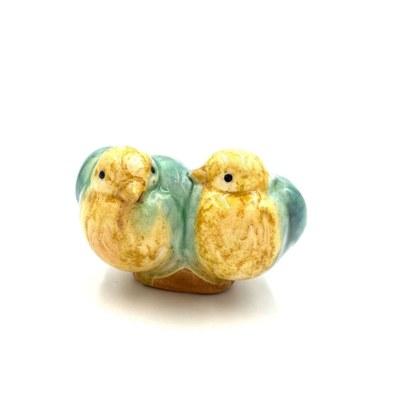 Lovebirds, Yellow & Teal