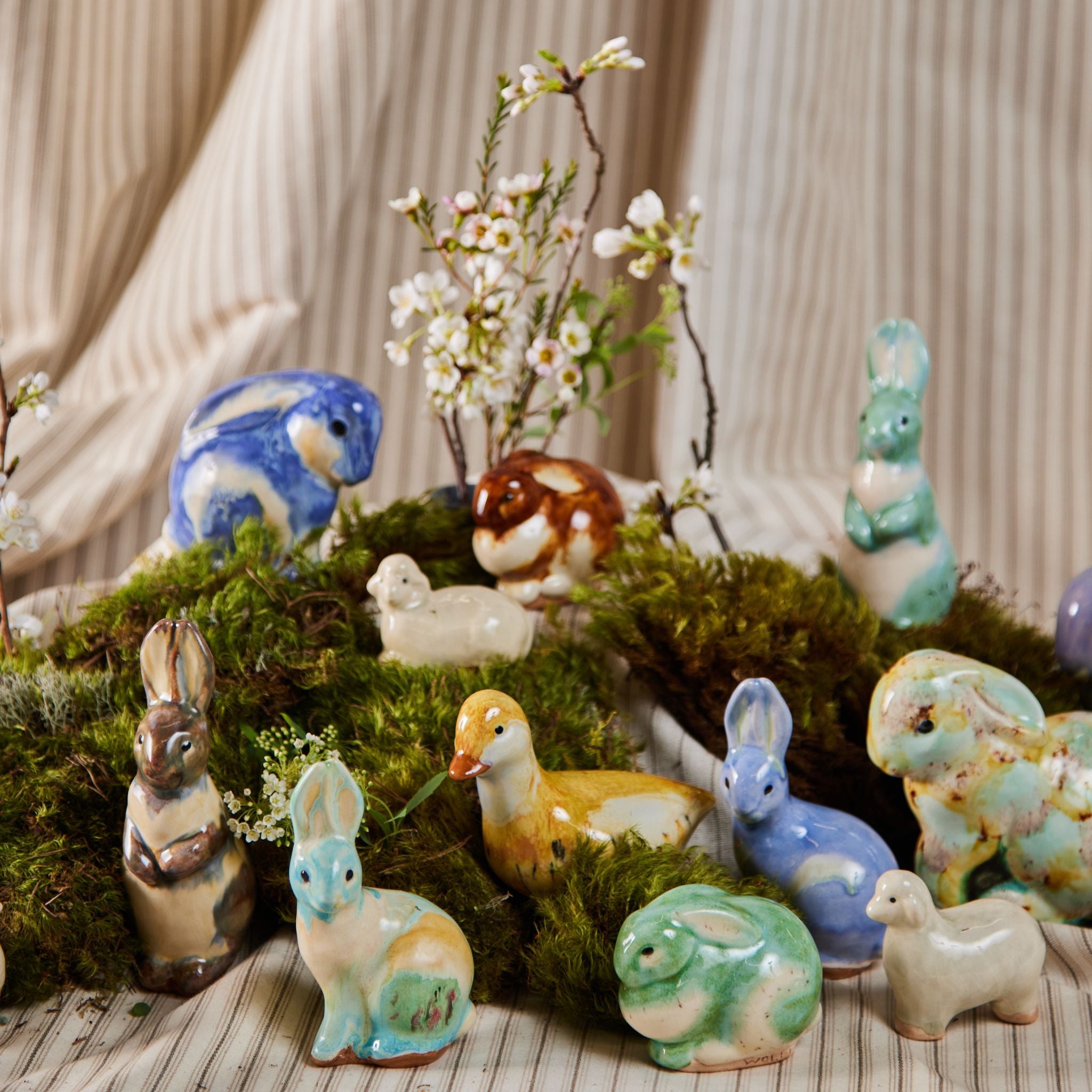 Large Bunny, Emerald & Forest Green