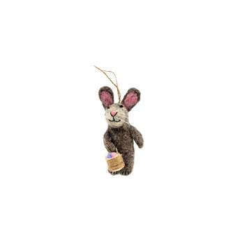 Easter Basket Felt Bunny Ornament