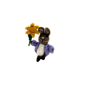 Flower Felt Bunny Ornament