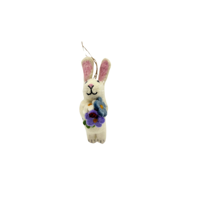 Bouquet Felt Bunny Ornament