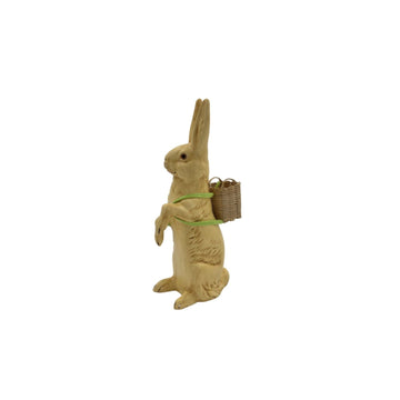 Ino Schaller Papier-Mâché Bunny, Cream Medium with Backpack