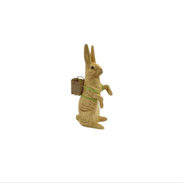 Ino Schaller Papier-Mâché Bunny, Cream Medium with Backpack