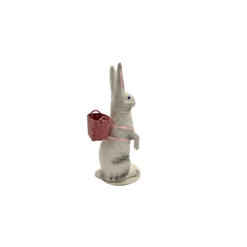 Ino Schaller Papier-Mâché Bunny, Glitter Medium with Backpack