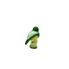 Songbird on Branch, Green with Light Blue