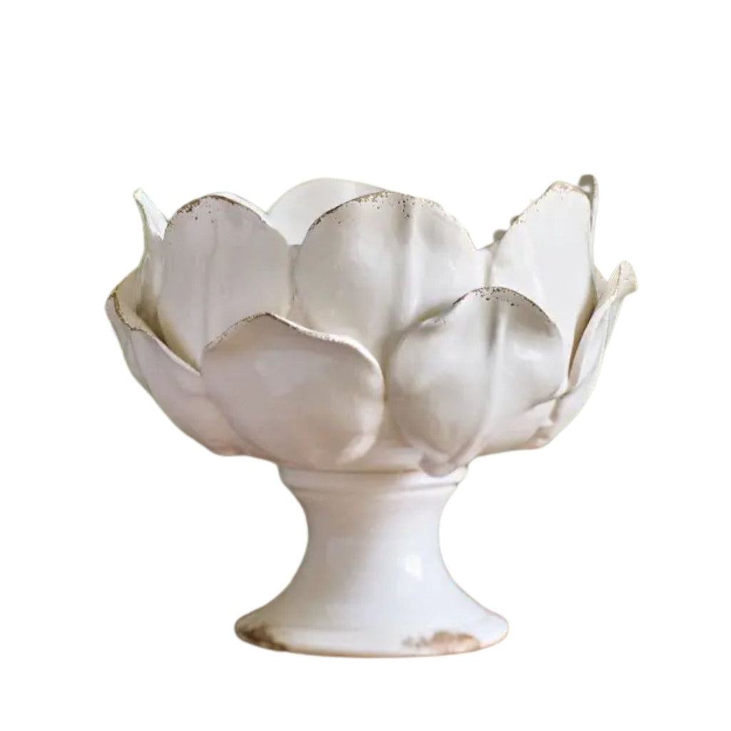 Large Ceramic Petal Vase, White