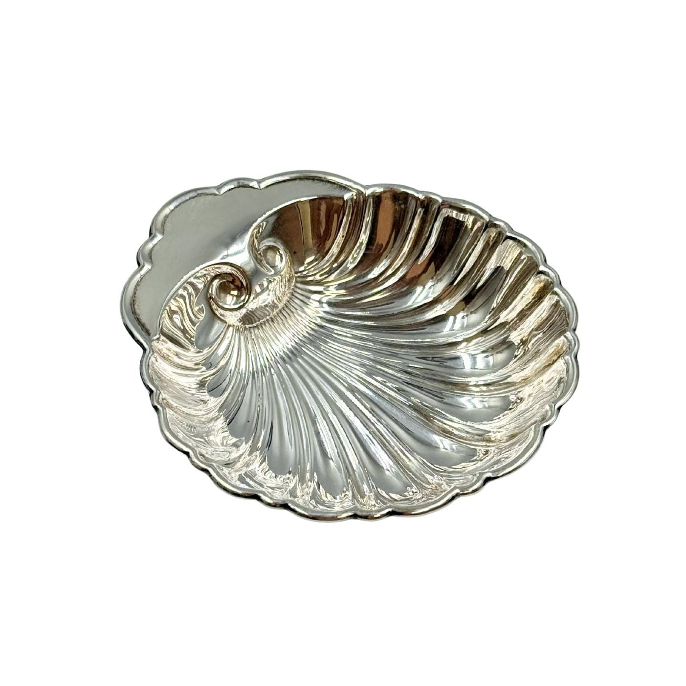 Large Vintage Sterling Silver Shell Dish