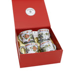 Carnation Porcelain Coffee Mug Set of 4