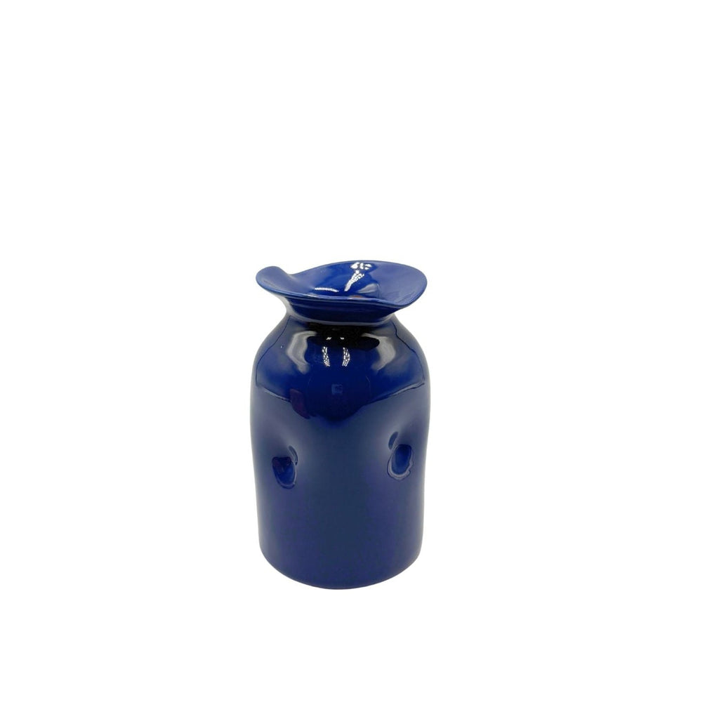 Colombe d'Or Pinchpot Vase, Cobalt