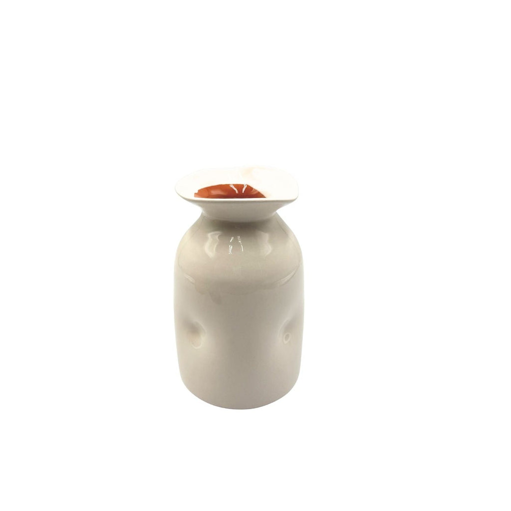 Colombe d'Or Pinchpot Vase, White