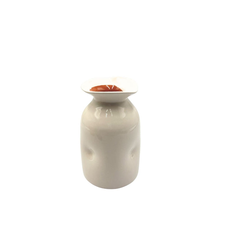 Colombe d'Or Pinchpot Vase, White