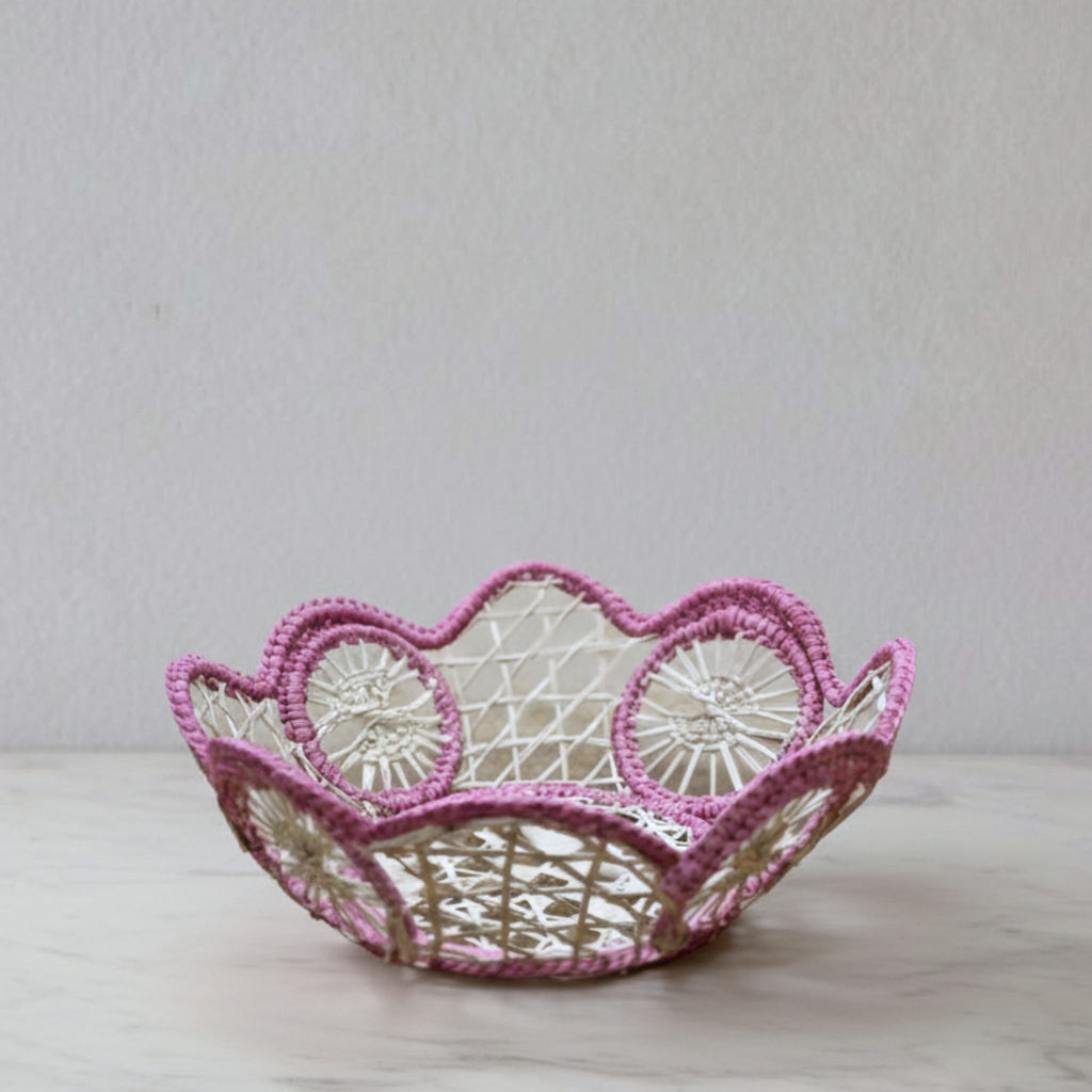 Small Handwoven Raffia Basket