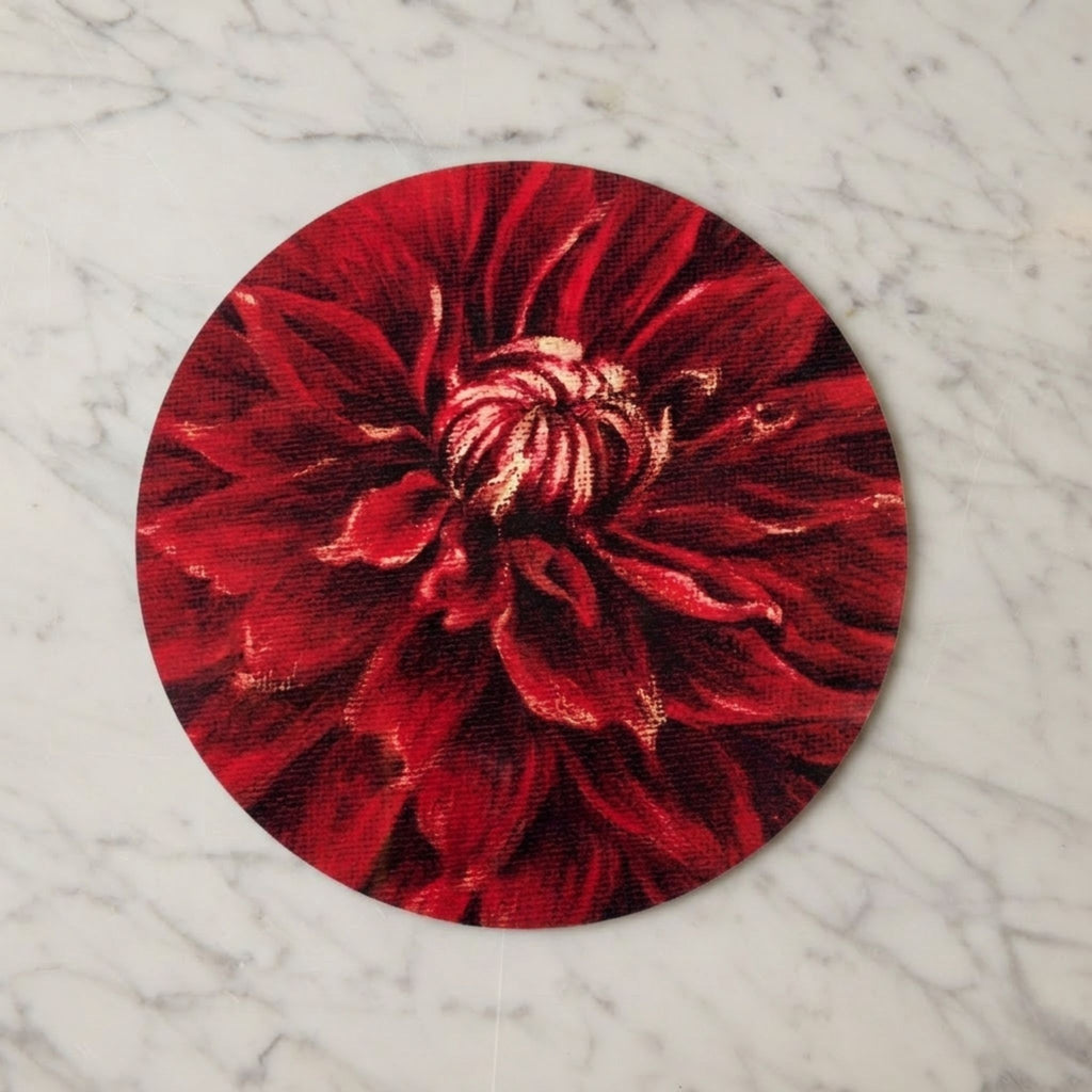 Summerill & Bishop Set of four Dahlia Round Cork-Backed Placemats